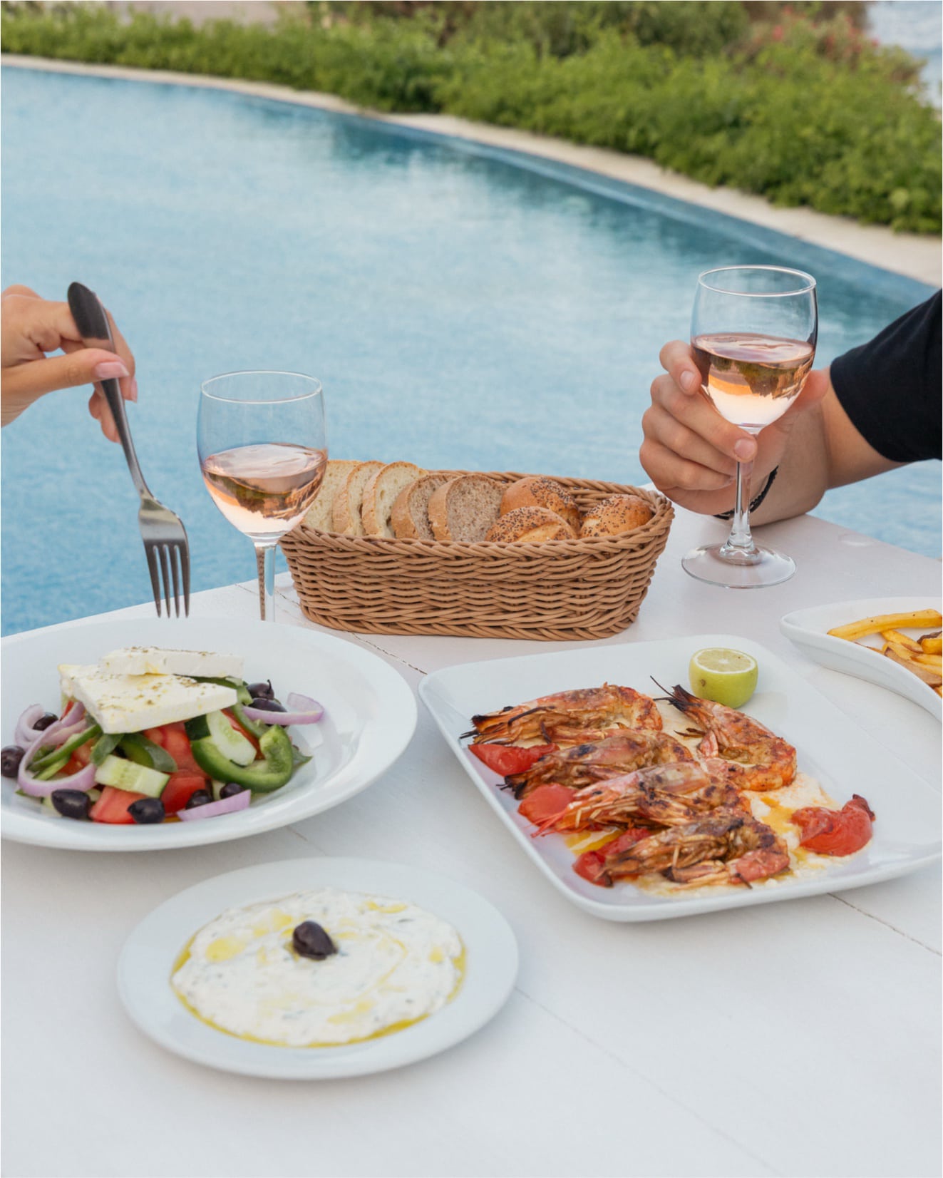 two people having dinner
